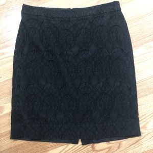 J Crew black lace skirt